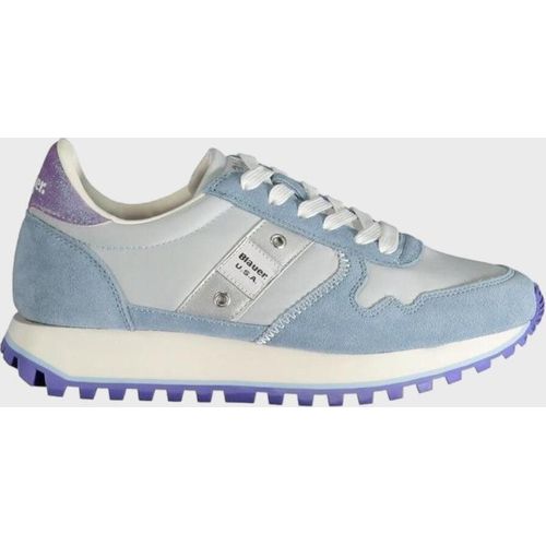 Damen-Sportschuh in Blau mit kontrastierenden Details und Logo