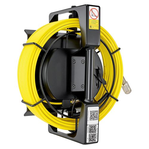SucceBuy WLAN-Endoskopkamera mit 30 m Kabel, 12 LEDs und 3-stufiger Beleuchtung, IP68 wasserdichte Rohrkamera mit 4500 mAh Akku und Meter-Markierung, 1080p HD 120° Objektiv für Abflussuntersuchungen