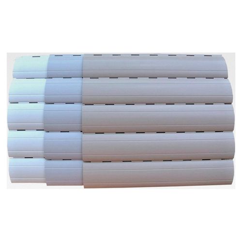 5 x 2 Meter PVC Rollladenlamelle Maxi 52mm Farbe: Weiß