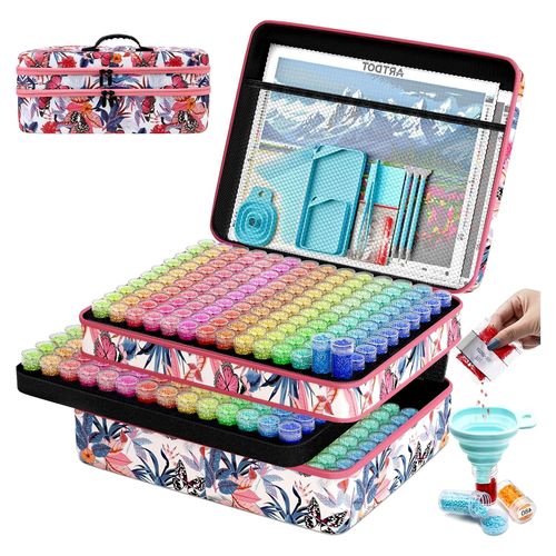 5D Diamond Painting zubehör Boxen, 420 Stück Diamond Painting Aufbewahrungsbox für Diamond Painting Bilder Steine Samen Schmuck Strass Perlen DIY Handwerk Als Geschenk