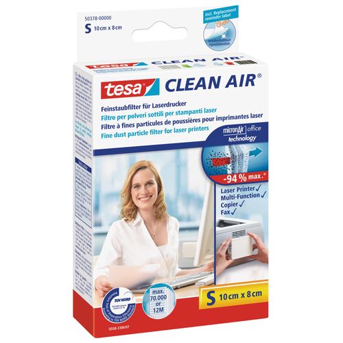 Tesa Feinstaubfilter Größe S 10 x 8 cm Clean Air