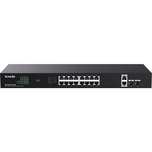 PoE+-Switch (230 W) ohne Management, 4 Vorkonfigurationen, 18×RJ45 1 Gbit/s (16×PoE+), 2×SFP 1 Gbit/s