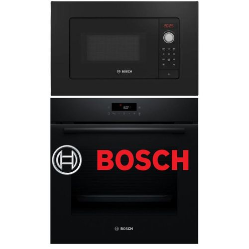 BOSCH Backofen-Mikrowelle-Set 71 Liter Backofen 3D Heißluft Pyrolyse + 20 Liter Einbau Mikrowelle AutoPilot