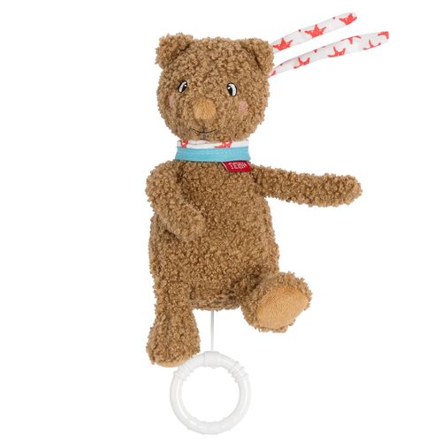 Spieluhr FEHN "FredErik, Mini-Spieluhr Bär", braun, Spieluhren, KinderB:8cm H:20cm T:6,4cm, Plüsch, B:8cm H:20cm T:6,4cm
