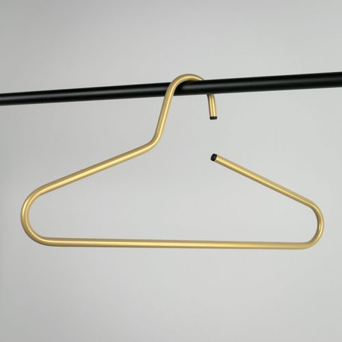Kleiderbügel SPINDER DESIGN "Victorie", gold (goldfarben), B:42cm H:21,5cm T:1cm, Metall, Kleiderbügel, Kleiderbügel, Breite 42 cm