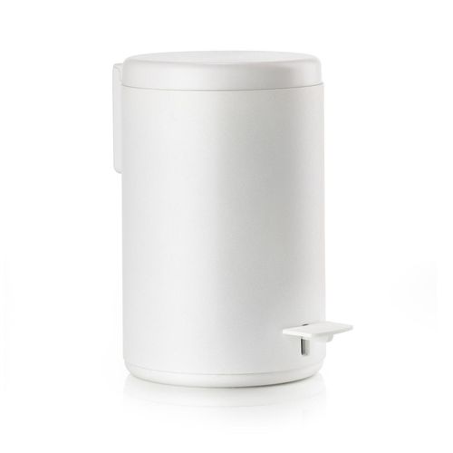 Zone Denmark Pedaleimer Rim, Treteimer, Mülleimer, Kosmetikeimer, Badeimer, Aluminium / ABS, White, 3 L, 14496