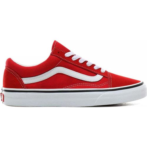 Vans Old Skool Rot / Weiß - Damen und Herren Sneaker - VN0A4BV5JV6 vans old skool weiß, vans old skool vans old skool damen, vans weiß, weiße vans, vans amsterdam, vans oldskool