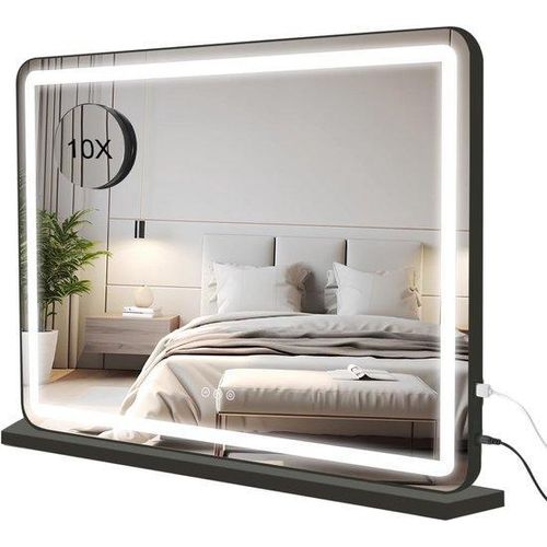 Spiegel mit LED-Lampen und Speichereinrichtung - 80x57 cm