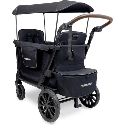 Wonderfold L2 Kinderwagen für 2 Kinder / Bollerwagen, Wonderfold:Black