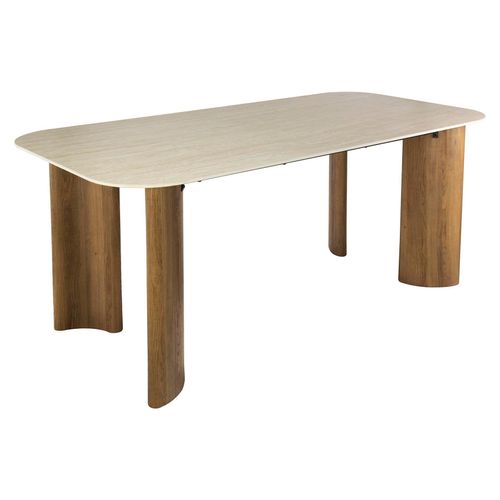 Romano Curvo Esstisch Travertin, Masse:180 cm x 90 cm