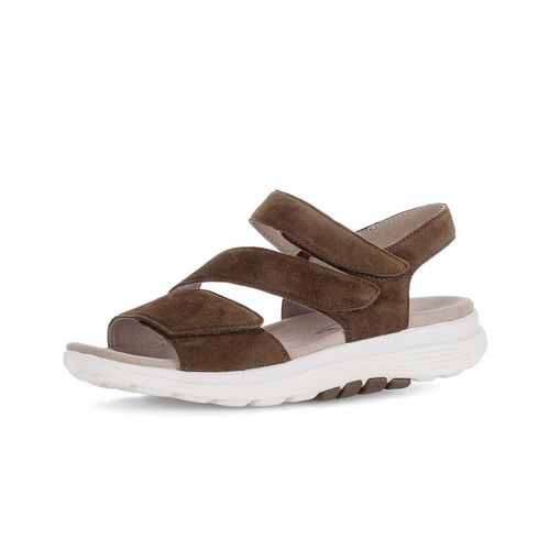 Riemchensandale GABOR "Riemchensandale", Damen, Gr. 38,5, braun, Schuhe Riemchensandale