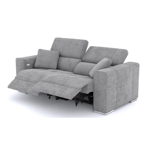 SOFA QUARTZ 3-Sitzer mit 2 Relaxfunktionen, grau