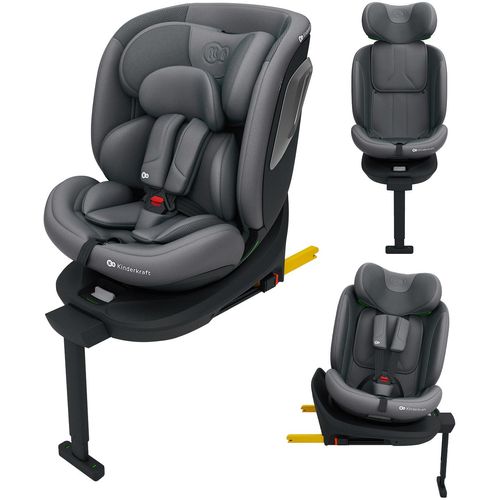 Autokindersitz KINDERKRAFT "I-360 2 PLUS", Baby, grau, Materialmix, Kindersitze, 360 – drehbarer Kindersitz