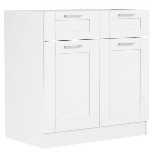 Unterschrank VCM "Küchenschrank 80 cm Unterschrank Schublade Colura", weiß, B:60cm T:46cm, Obermaterial: 100% Holz Wood., Schränke, Küchenunterschrank Unterschrank