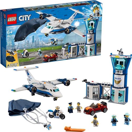 LEGO 60210 City Polizei Fliegerstützpunkt, Flugzeug mit Fallschirmjäger