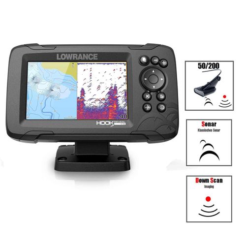 Lowrance Hook Reveal 5 50/200 HDI Festmontage Echolot mit Geber