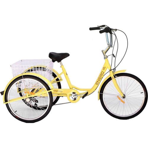 Enero 3-Rad-Fahrrad 24 "Rehabilitation 6-Gang-Vanille