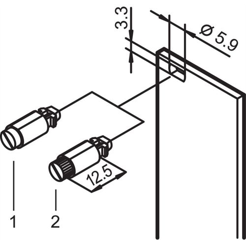 Schroff 1/4 Turn.fstnr.def.lock 100Pc (21101848)