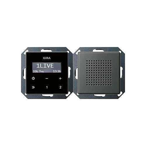 Gira 228020 Unterputz-Radio RDS Gira E22 Edelstahl