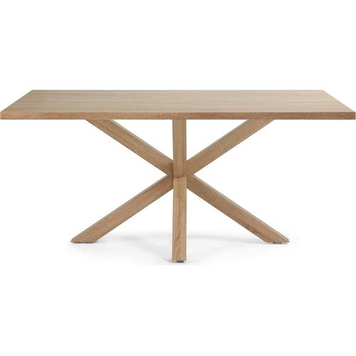 Tisch Argo 180 x 100 cm Melamin und Stahlbeinen mit Holzeffekt