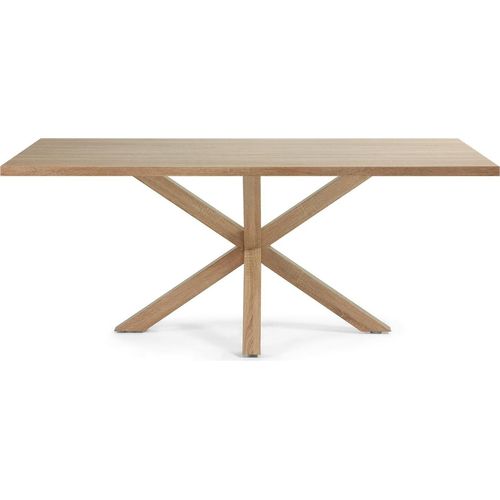 Tisch Argo 200 x 100 cm Melamin und Stahlbeinen mit Holzeffekt