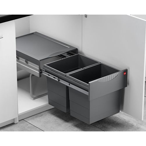 HAILO RAUMSPAR TANDEM 18/18 mit 36 Liter Abfallvolumen / ab 40 cm Schrankbreite