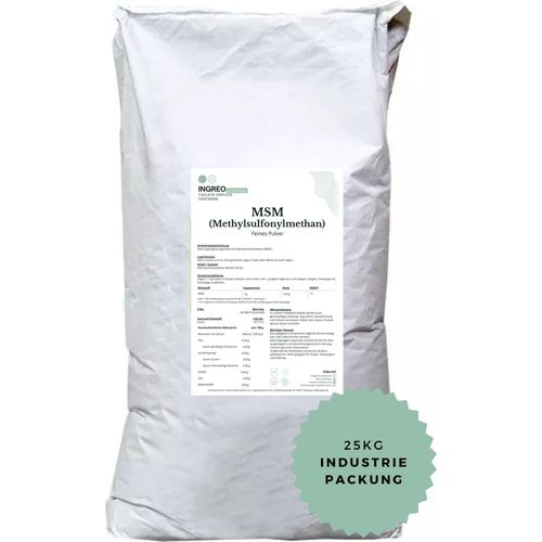 MSM (Methylsulfonylmethan) Feines Pulver (>100 Mesh) – 25 kg