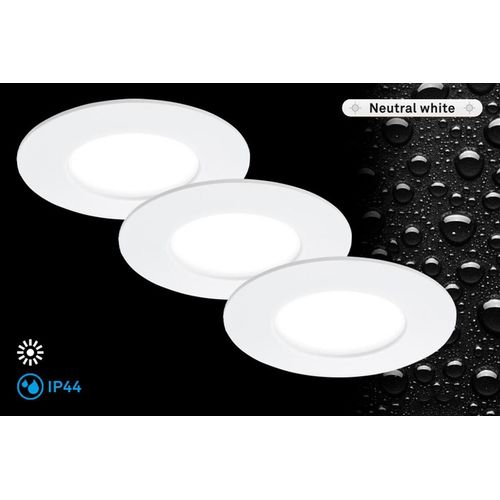BRILONER LEUCHTEN LED Einbauleuchte "FLAT IN", weiß, Leuchten