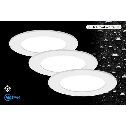 BRILONER LEUCHTEN LED Einbauleuchte "FLAT IN", weiß, Leuchten