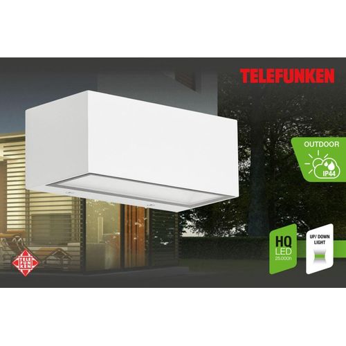 LED Außen-Wandleuchte TELEFUNKEN "MONACO", weiß, Leuchten, LED Außenwandleuchte