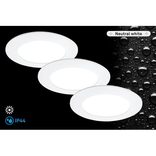 BRILONER LEUCHTEN LED Einbauleuchte "FLAT IN", weiß, Leuchten