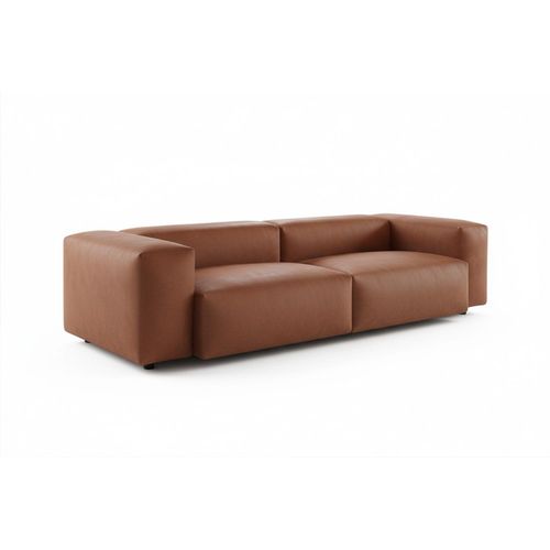 SOFA CELESTE Braun Lederfaserstoff