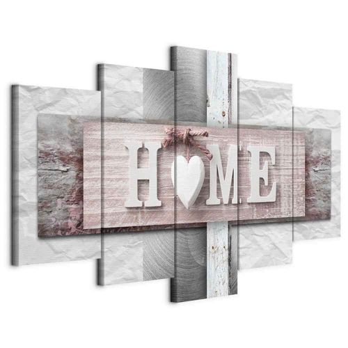 Leinwandbild Home Eclecticism Grau/Rosa ca. 200x100cm