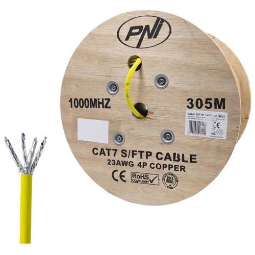 Pni Ftp Cat7 Netzwerkkabel 305 M Gelb Gelb One Size