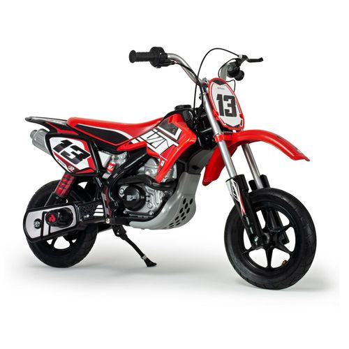 INJUSA Moto Cross Red Fighter Elektromotorrad für Kinder (6-10 Jahre) – 24V Elektro-Motorrad