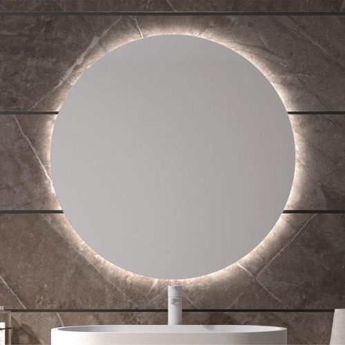 Schnelle Lieferung - Badspiegel TENERIFE mit integriertem LED-Licht 80 cm Ø