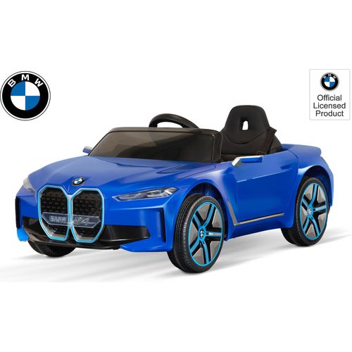 BMW i4 Kinderauto Elektroauto mit Lizenz 2x30W 12V 7Ah Kinderauto Kinderfahrzeug Blau