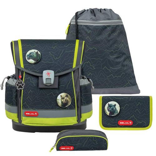 Belmil Schulranzen Set "Mountain Lime" 1.Klasse für Jungen Einschulung Grundschule CLASSY PLUS 2024