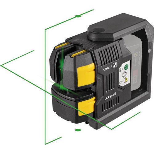 STABILA Kreuzlinien-Lot-Laser LAX 500 G Set ohne Akku und Ladegerät 5-tlg.