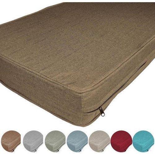Gartenbank - Komfortables Sitzmöbel - Leicht zu Reinigen - 90x140x8cm - Beige