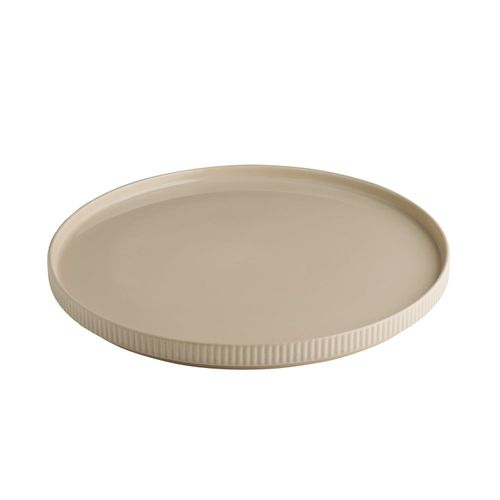 Teller APS "THE GRID", sand, B:32cm H:2,5cm L:32cm Ø:32cm, Porzellan, Speiseteller, Ø 32 cm, H: 2,5 cm, Porzellan