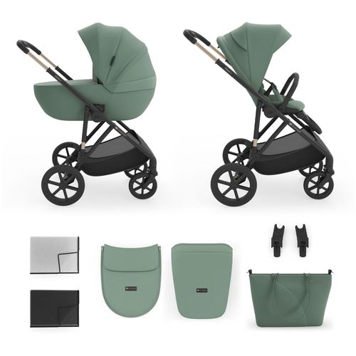 Kombi-Kinderwagen KINDERKRAFT "PRIME 3 2in1", Kinder, dunkelgrün, Kinderwagen