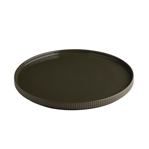 Teller APS "THE GRID", braun, B:32cm H:2,5cm L:32cm Ø:32cm, Porzellan, Speiseteller, Ø 32 cm, H: 2,5 cm, Porzellan