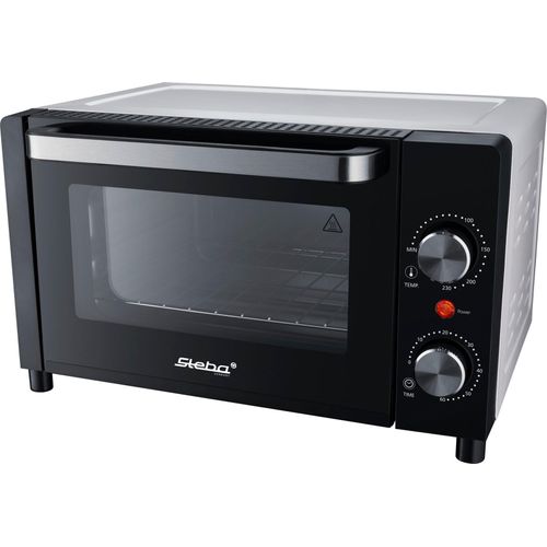 STEBA Minibackofen "KB A9", schwarz-weiß (weiß, schwarz), B:37,5cm H:22cm T:32,5cm, Minibacköfen, Minibackofen