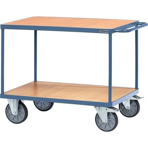 Tischwagen 2 Ladeflchen L850xB500mm taubenblau, RAL 5014 Trgf.500 kg