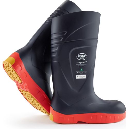 Bekina Boots StepliteX StormGrip Stiefel S5 blau/orange nach EN ISO 20345:2011 S5 CI SRC blau Größe 42