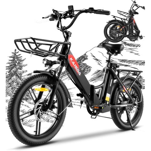 20.8AH 20Zoll E-Bike Faltbar E Bike Klappräder Elektrofahrrad 20 Zoll mit 7-Gang Shimano Klapprad mit Korb Bis 150Km