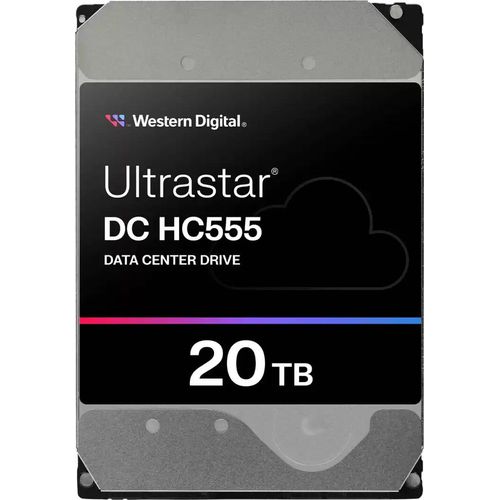 WD Ultrastar DC HC555 - Festplatte - Datencenter - 20 TB - intern - 3.5" (8.9 cm) - SATA 6Gb/s - 7200 rpm - Puffer: 512 MB