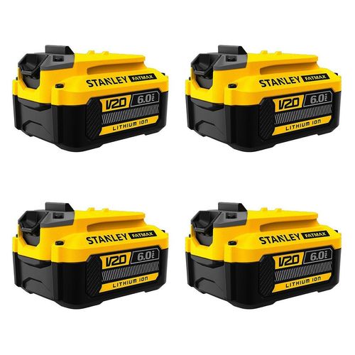 Pack mit 4 baterías STANLEY SFMCB206 (18V - 6,0 Ah)