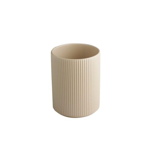 Servierschale APS "THE GRID", sand, B:12,5cm H:16,5cm T:12,5cm Ø:12,5cm, Porzellan, Schüsseln, Servierschale, Porzellan, Ø 12,5 cm, 1,3 Liter, stapelbar